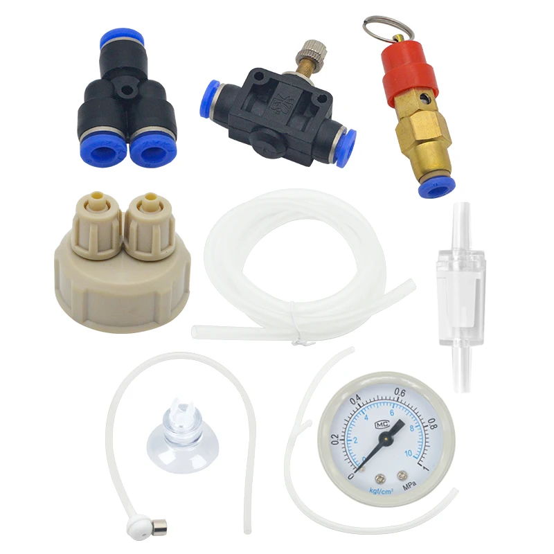 DIY Aquarium CO2 Reactor Regulator CO2 System Kit Check Valve Fish Tank Plants CO2 Control Generator Pressure Gauge Accessories