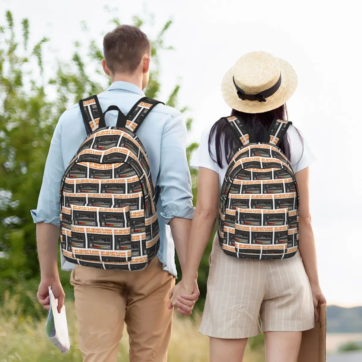 

Boom Like An 808 Backpack Student BookBag Children School Bag Computer Shoulder Bags for Men Women