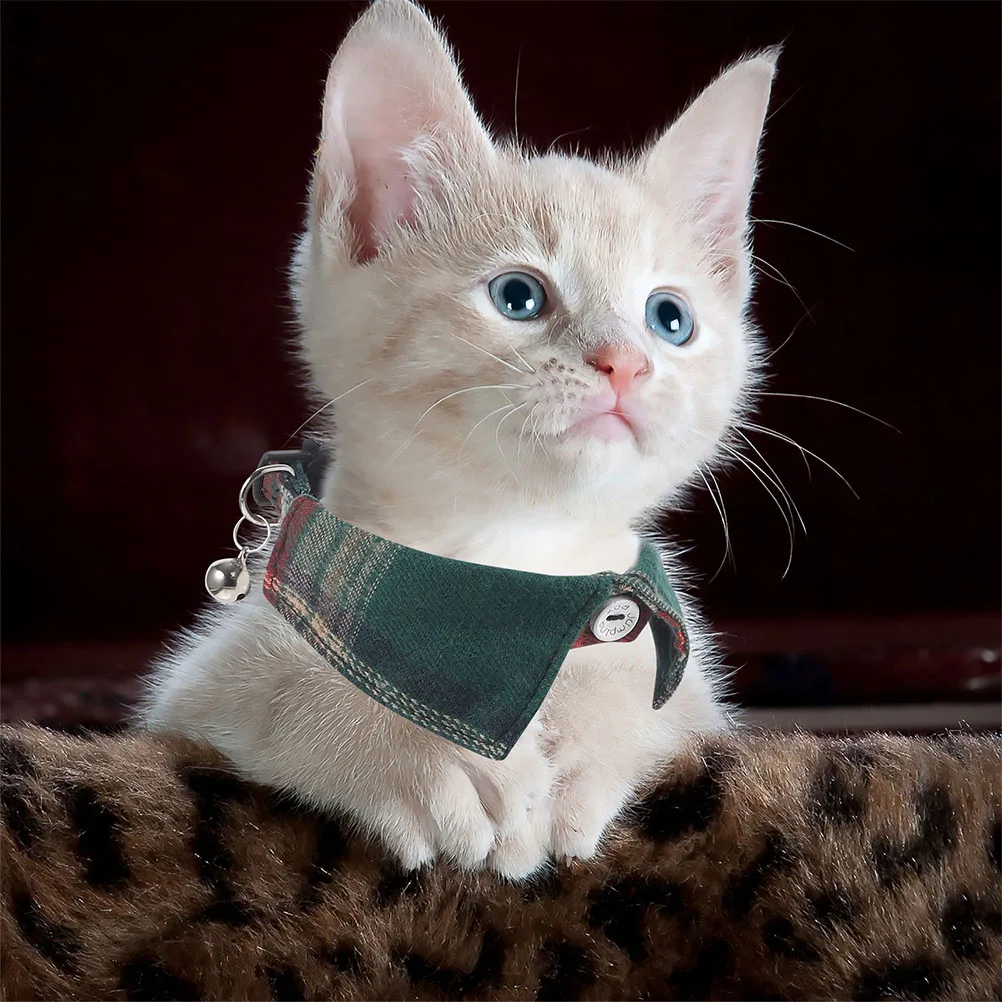 

2 Pcs Cat Collar Girl Collars with Bell Kitten for Kittens Bow Tie Buckle