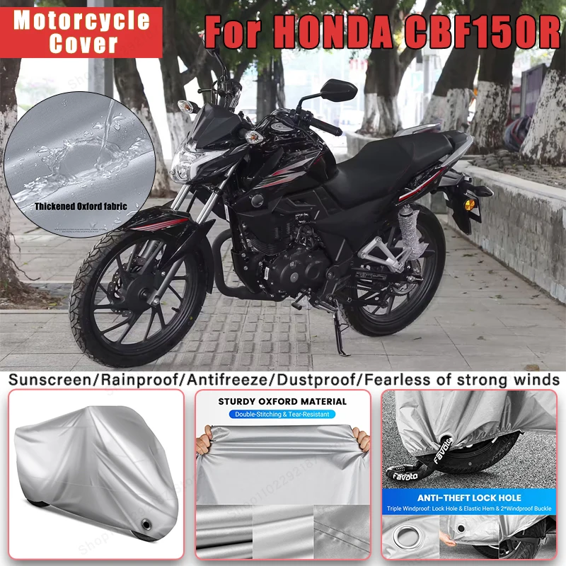 

For HONDA CBF150R No Ear Motorcycle Cover - Outdoor Full Body Protection, Waterproof Dustproof Heat-Resistant Moto Accessories