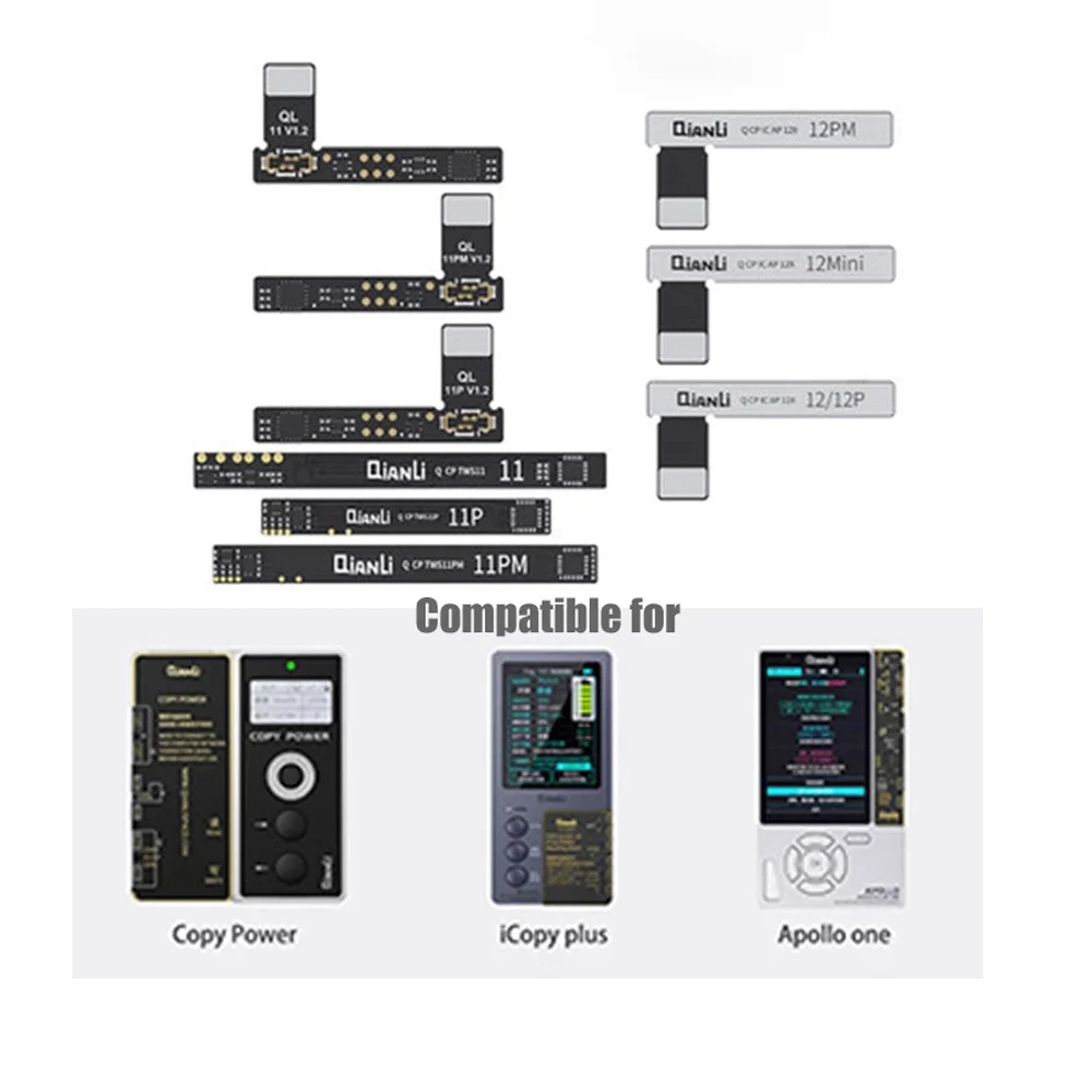 5PCS Qianli Copy Flex Cable For iPhone 15Pro Max 13 12 11 Battery Recovery Programmer Pop Up Error Message Health Warning Repair