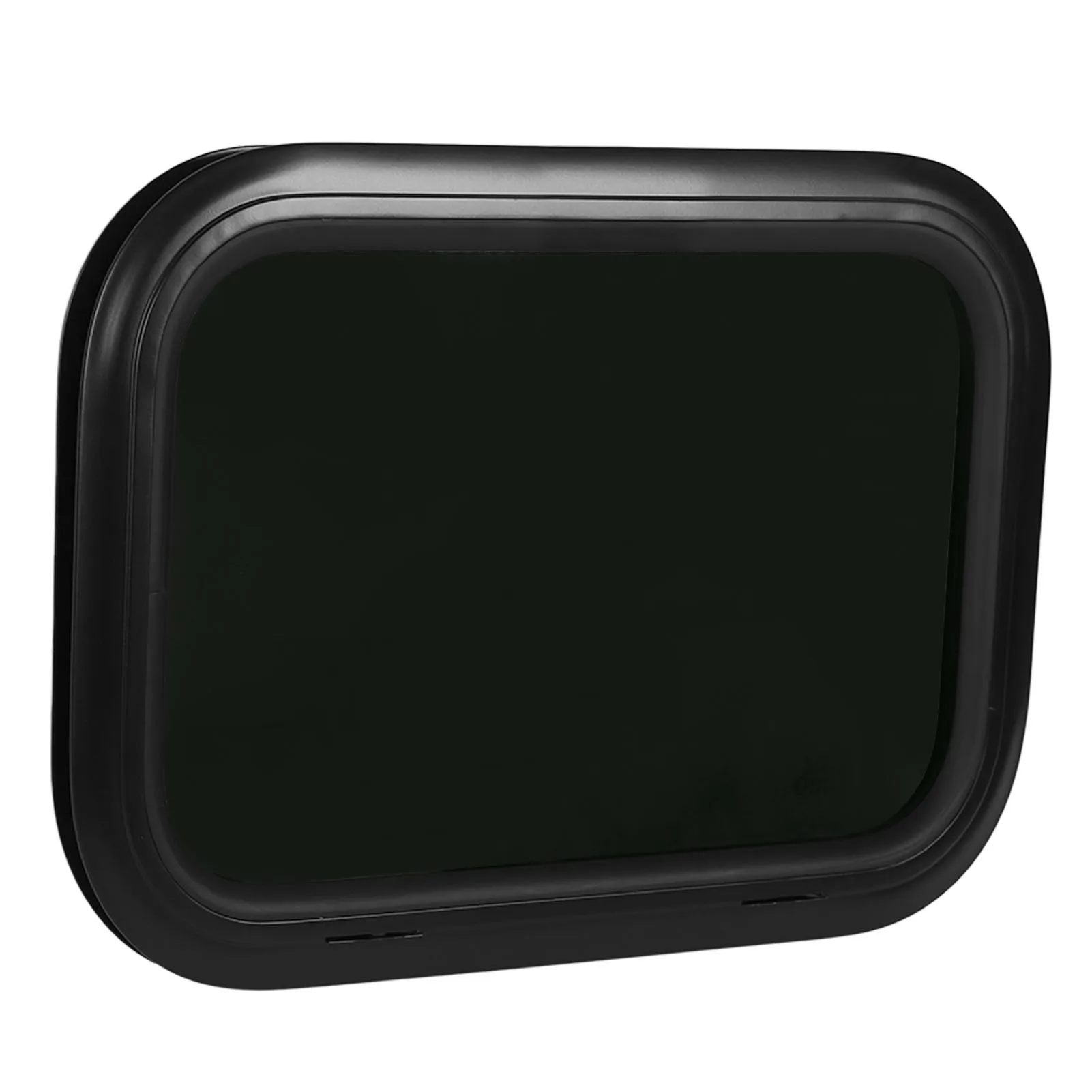 Sturdy RV Fixed Window Black Round Corner Aluminum Alloy UV Protection for Camper Caravan - 48-53mm/1.9-2.1in Thickness
