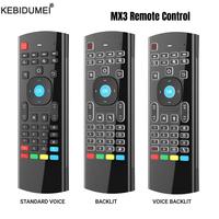 MX3 Wireless Air Voice Mouse 2.4G Mini Keyboard Voice Backlit Controller IR Learning Remote Control for Smart TV Android TV Box