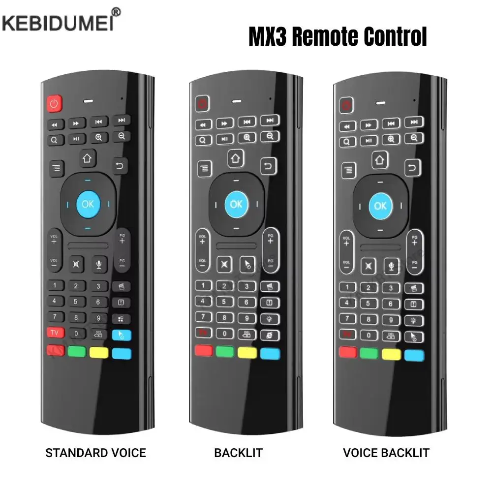 MX3 Wireless Air Voice Mouse 2.4G Mini Keyboard Voice Backlit Controller IR Learning Remote Control for Smart TV Android TV Box
