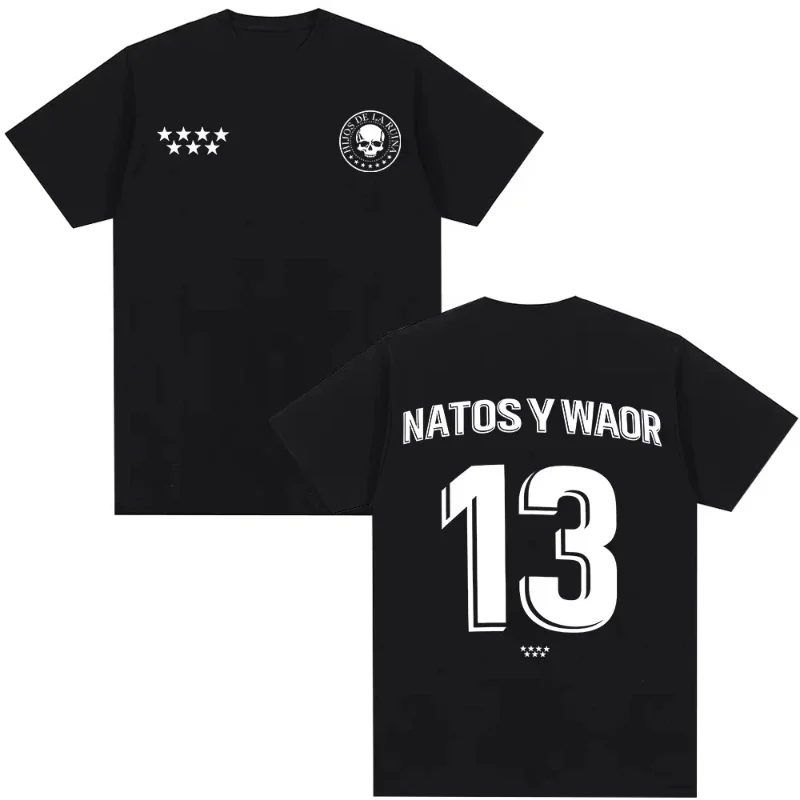 

2026 Fashion New Rapper Natos Y Waor Men's Shirt Summer Graphics Shirts Women's Y2k Hip Hop Short Sleeve Streetwear Tshirt