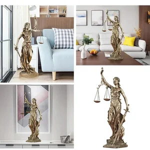 Europäische alte Göttin der Gerechtigkeit Gerechte Statue Engel Figur Retro Justice Scale Dekoration für Hauszubehör Art 12 Hauptverkaufsstatue Justiz - №4