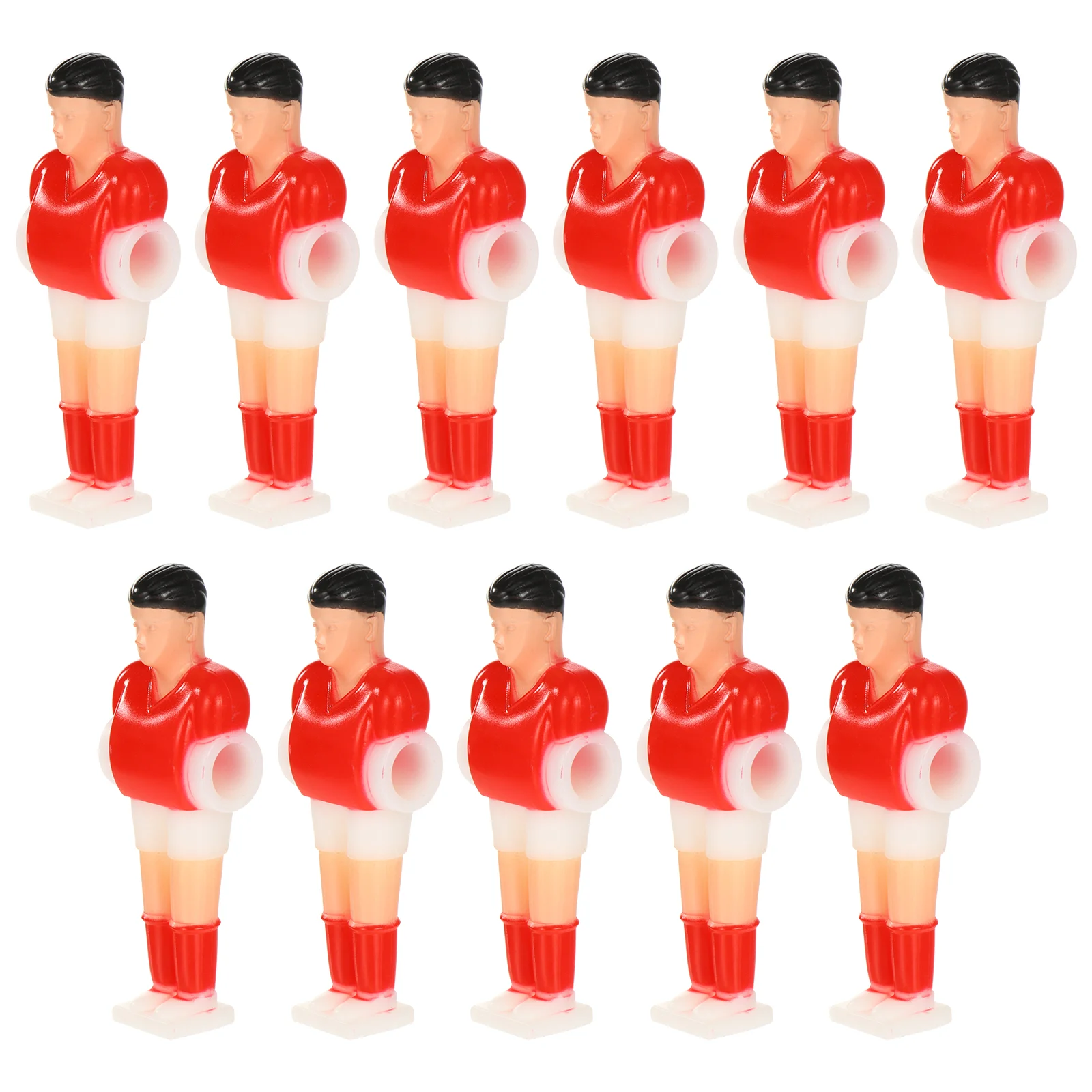 11 Pcs Plastic Foosball Puppets Lovely Soccer Men Table Football Machine Accessories Bright Colors Fits Standard Size