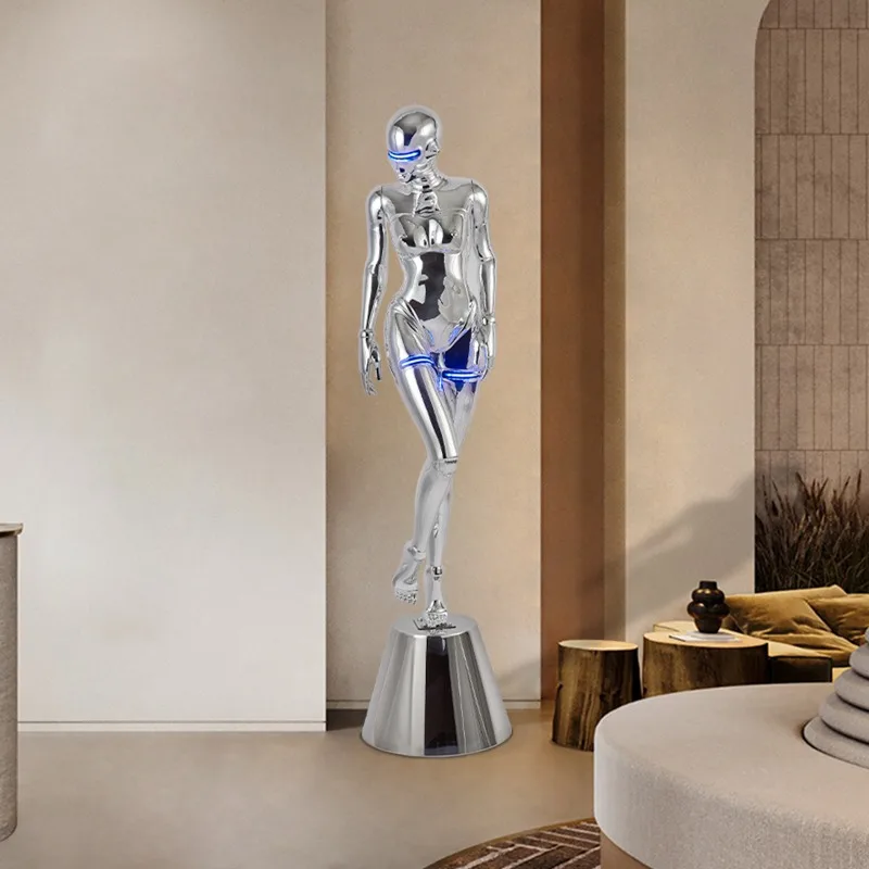 

Современный светодиодный торшер для гостиной, гуманоидная скульптура, высокая торшер, уникальное офисное кафе