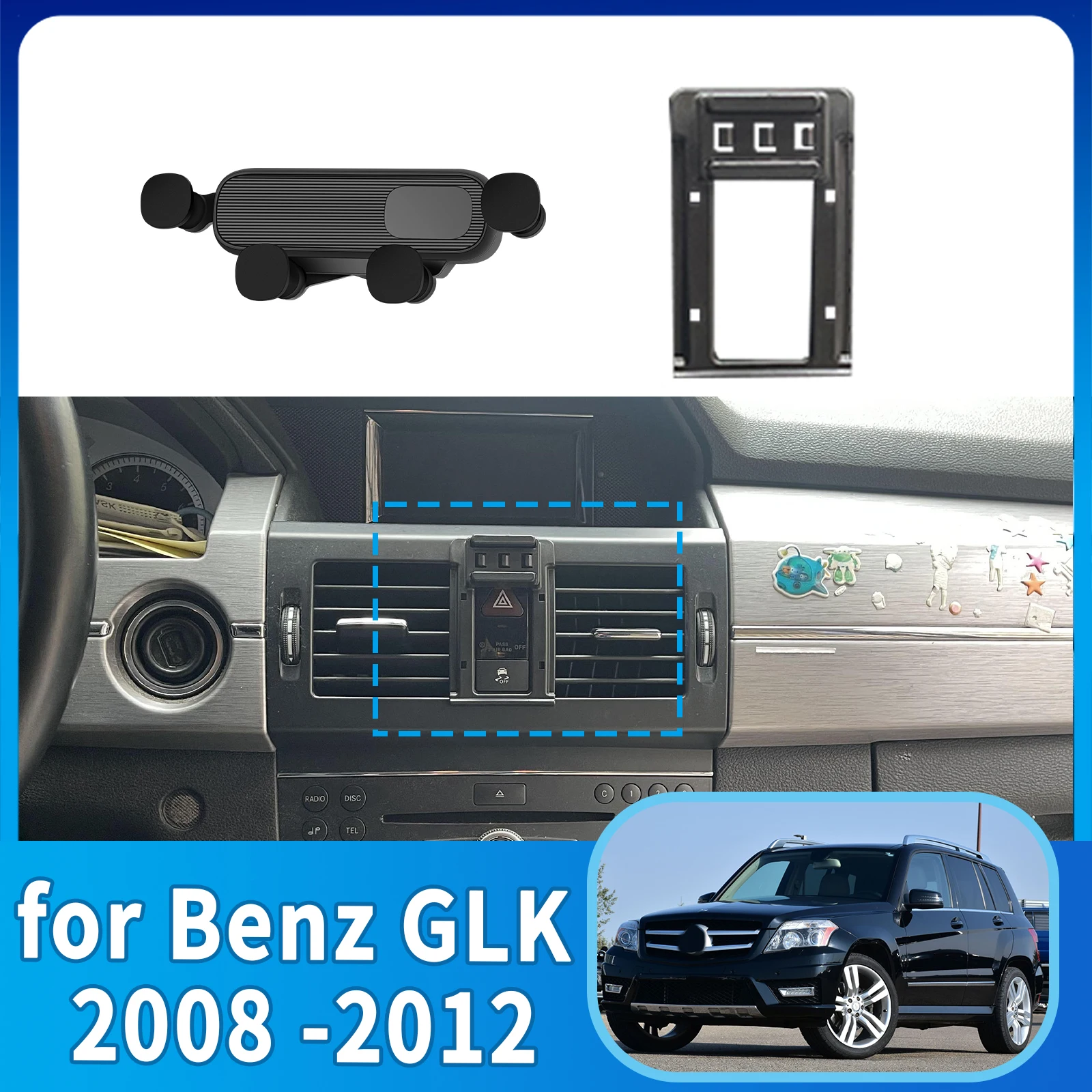 

for Mercedes Benz GLK W204 X204 2008 2009 2010 2012 GPS Bracket Navigation Stand Auto Accessories Car Mobile Phone Holder