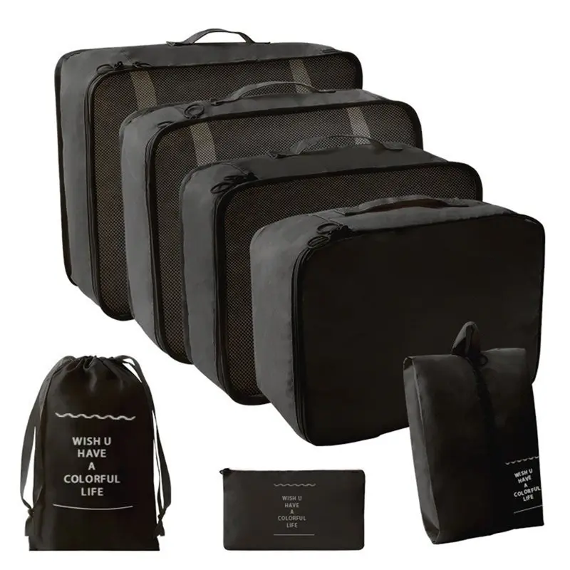 BSEVB-Travel Storage Bags 7Pcs Set Portable Luggage For Efficient Clothes Sorting