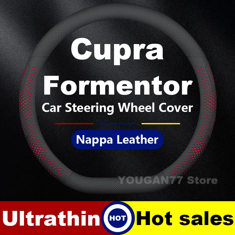 

Car Steering Wheel Cover For Cupra Formentor PHEV Tavascan Terramar 2021-2024 2025 Leather Auto Steering Wheel Cupra Accessories