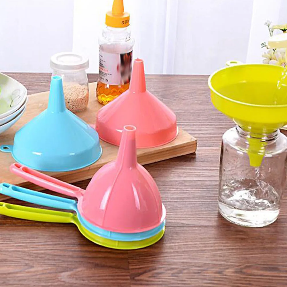 

3pcs Large Diameter Funnel Plastic Kitchen Tool for Filling Bottles Containers Liquids Oil Food Grade Easy Clean Storage