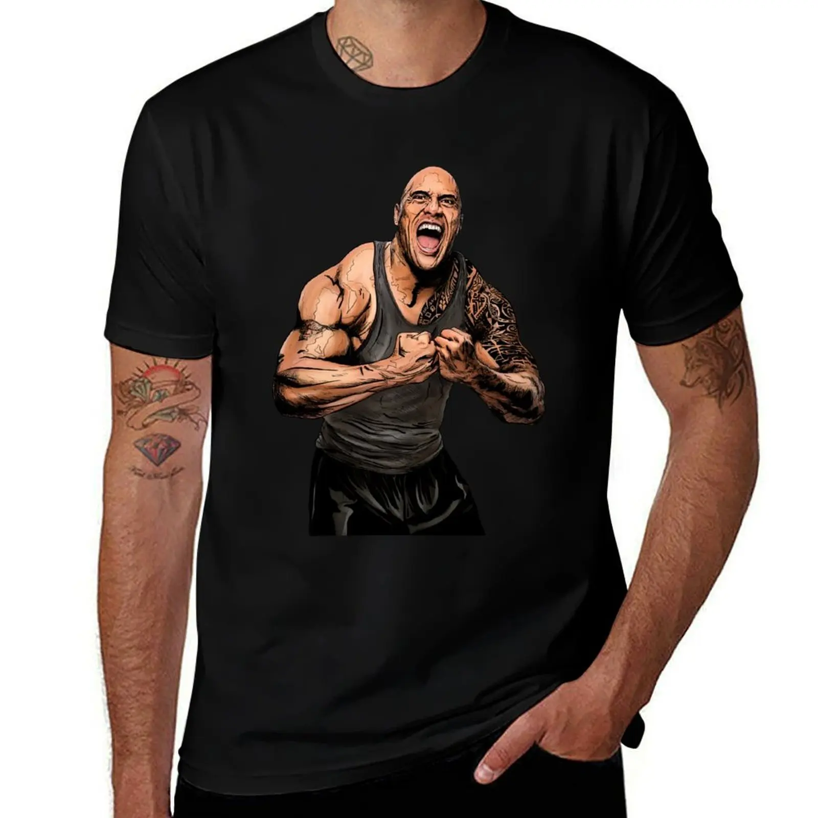 

Dwayne Johnson T-Shirt man t shirts cotton graphic t shirts for man T-Shirt