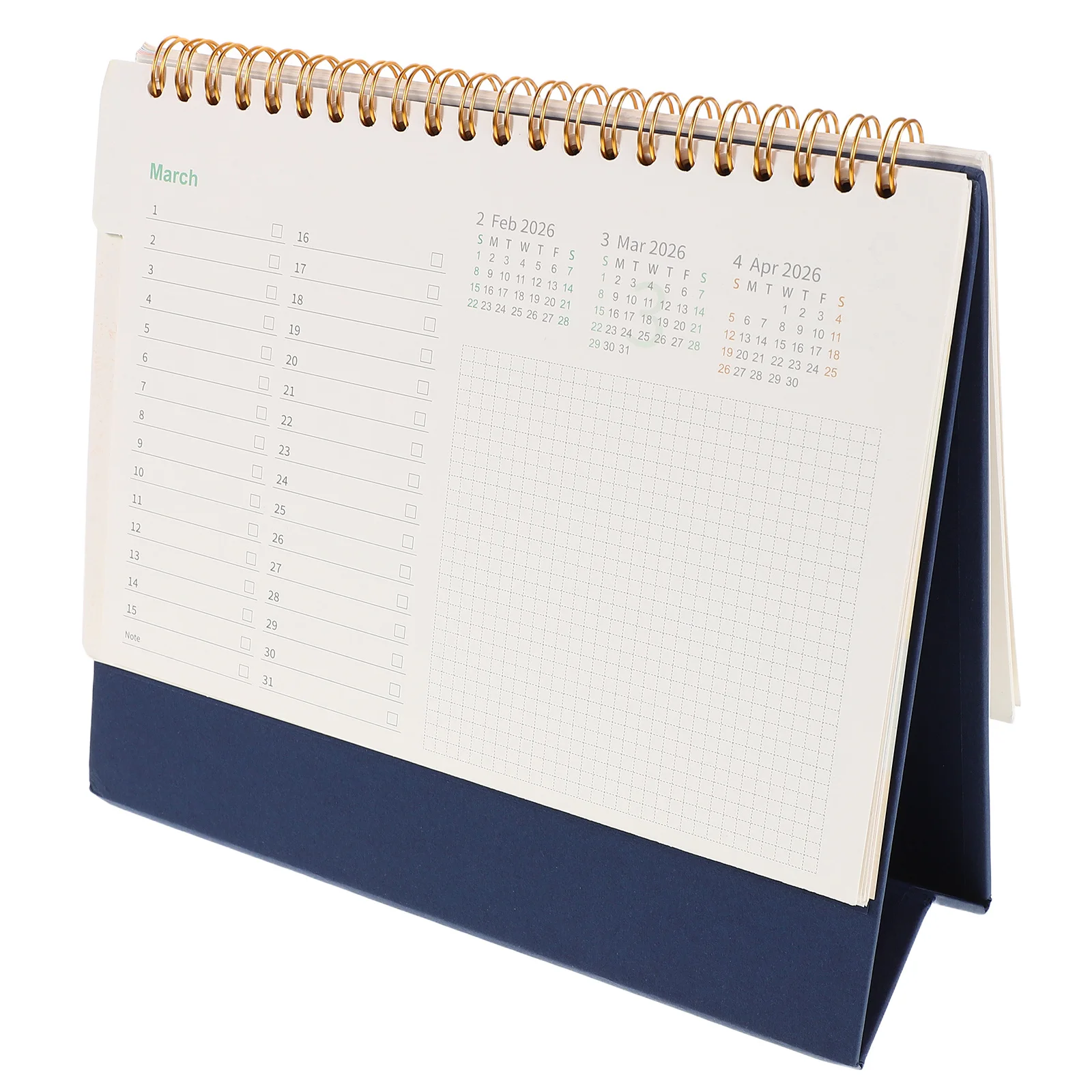 

Desktop Calendar 2026 August 2025 To December Monthly Planner Standing Flip Twin-Wire Binding Colorful Tabs Office School
