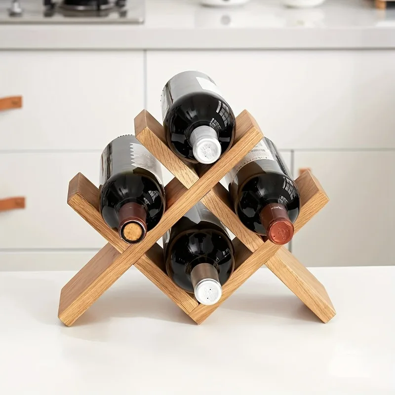 

Nordic Style Solid Wood Wine Rack Multi Grid Red Wine Bottle Storage Rack Suitable for Living Room Wine Cabinets Home Decor