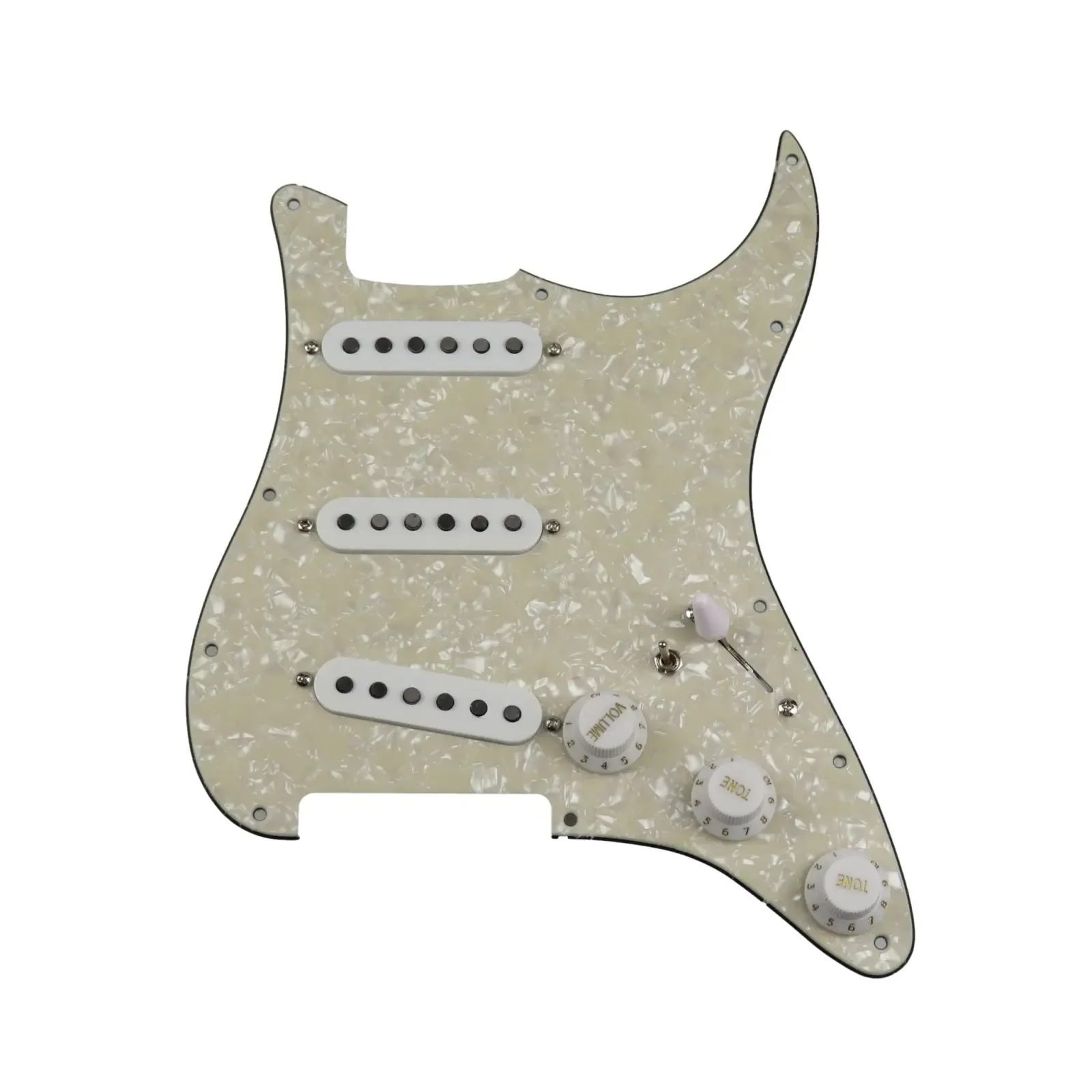 

Loaded Prewired Guitar Pickups SSS 60s Style single coils Alnico 5 Pickups 7-Way wiring pickguard