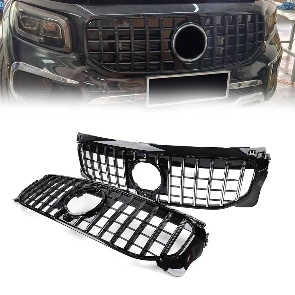 Car Front Bumper Radiator Hood Grille Grill GTR Style For Mercedes Benz GLB Class W247 X247 GLB250 2019 2020 2021 2022