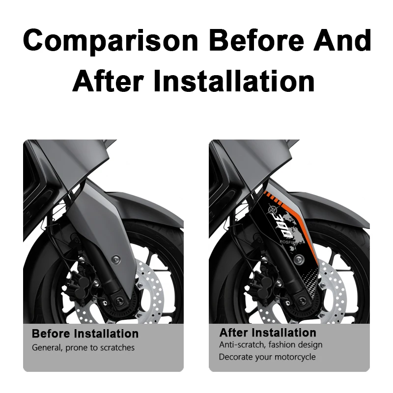 POSFIRA Motorcycle Front Fender Sticker Vinyl Decals for Yamaha Xmax 300 X Max Xmax300 Tech Max 2026 2025 2024 2023 Accessories