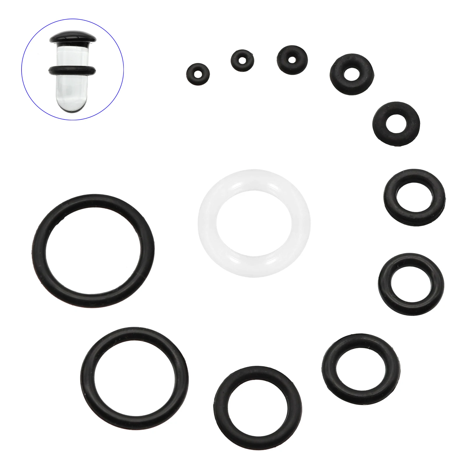 Espaçadores de anéis de silicone de cura macia, 1-12mm, para piercing corporal, joias, junta de barra, faixas de borracha, acessório de anel de borracha elástica