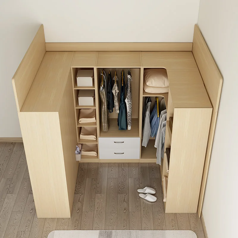 Upper and lower wardrobes Children go to bed and lower wardrobes Multifunctional walk-in cloakroom