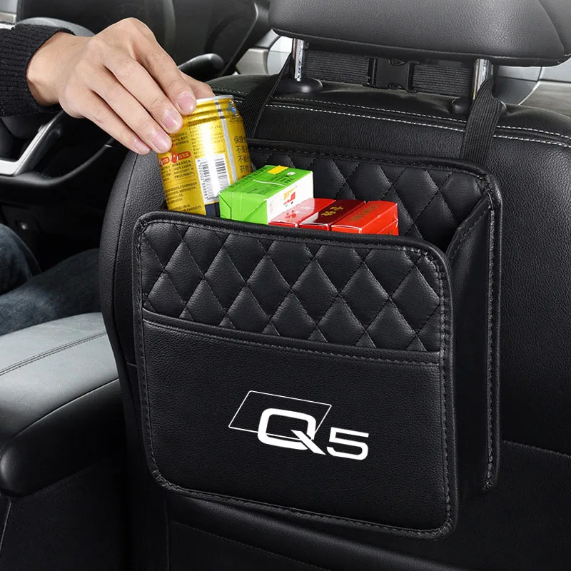 Storage Bag Thermal Cooler Travel Organizer Case Pouch Bottle Drink Holder Container Hanging Bag For Audi Q5 Car Accessorie