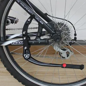 Béquille de vélo de route/VTT en aluminium, compatible avec les vélos 24/26/27,5/29/700C, réglable, support latéral et arrière pour VTT. 10 best sales Béquille - №8