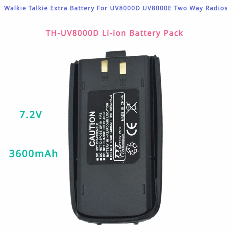 

Walkie Talkie Extra Battery For UV8000D UV8000E Two Way Radios TH-UV8000D Li-ion Battery Pack 7.2V 3600mAh Original