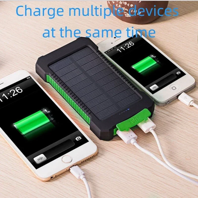 2026 New Solar Power Bank Large Capacity 50000mAh External Battery Charger Cases Fast Charging for iPhone Series Samsung Xiaomi
