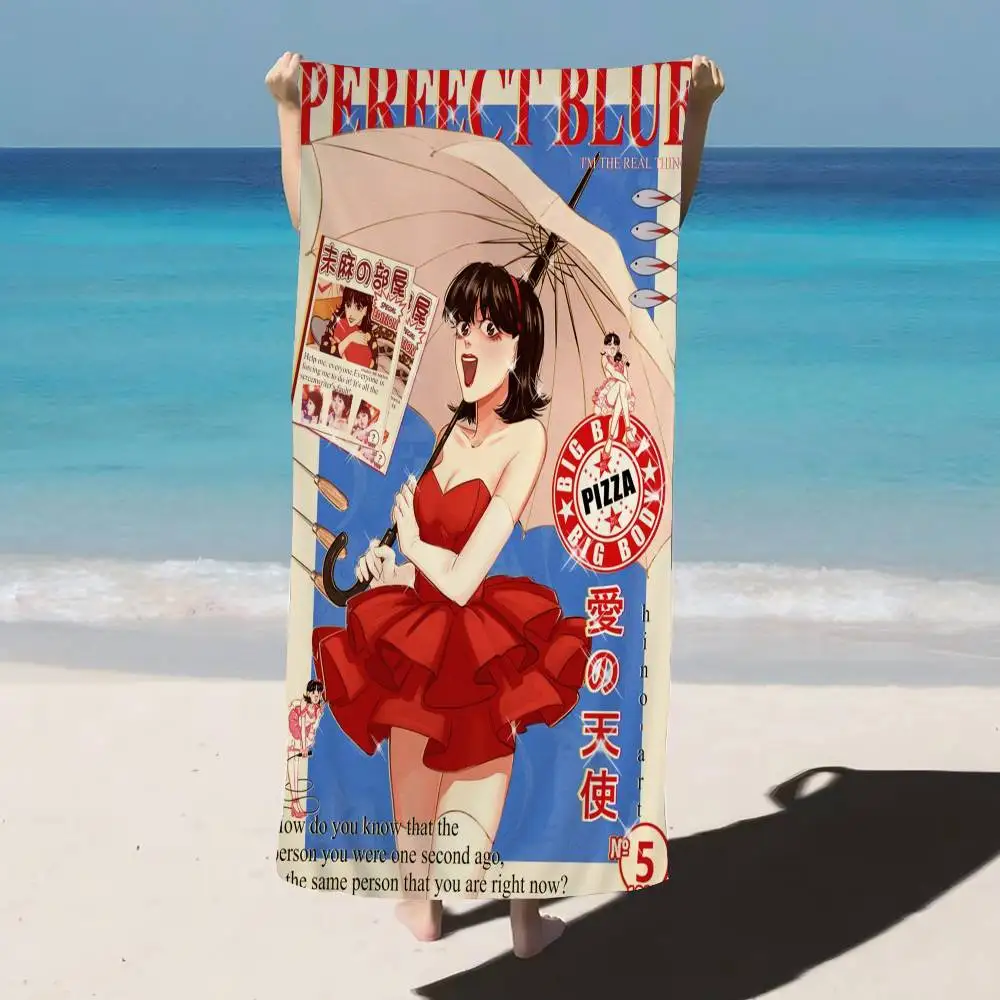 perfect blue canvas Japanese anime horror movie Microfiber Beach Towels Sand Beach Towels Pool Towel for Travel Swim Pool Yoga