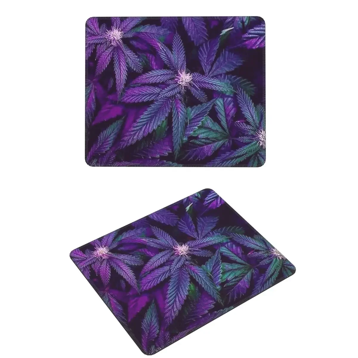 Psychedelic Purple Cannabis Marijuana Weed Pot Leaves Mouse Pad Computer Keyboard Mouse Mat Gaming Laptop Desk Mat  Table Mats