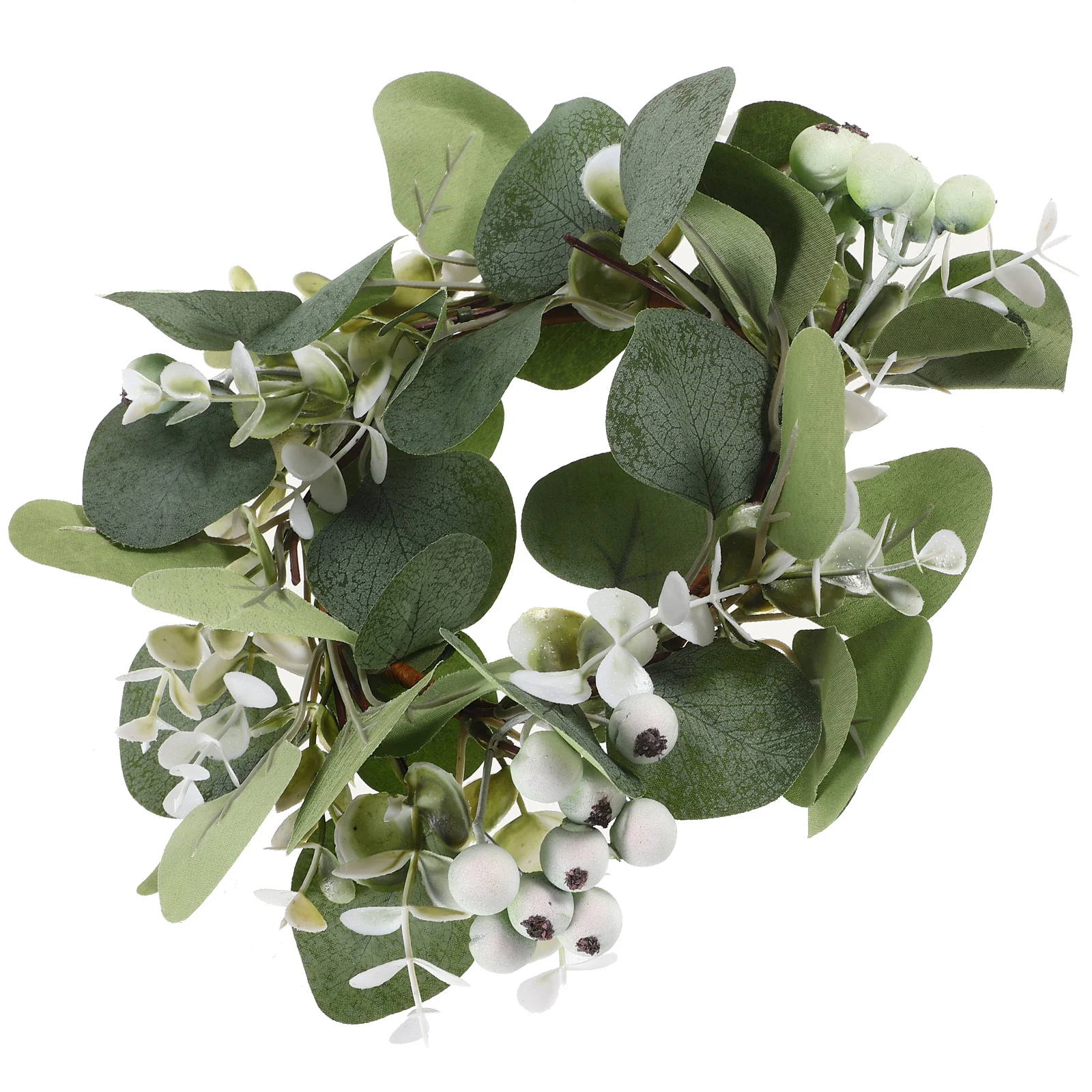 

Nordic Simulated Eucalyptus Leaf Berry Mini Wreaths Rings Hanging Table Artificial Plant C Decor Christmas Home nament
