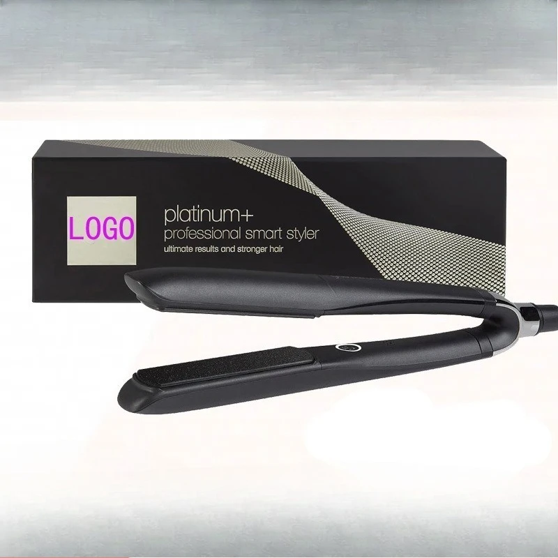 Venta caliente, alisador de platino, férula alisadora de cerámica, rollo recto, peine alisador de doble uso