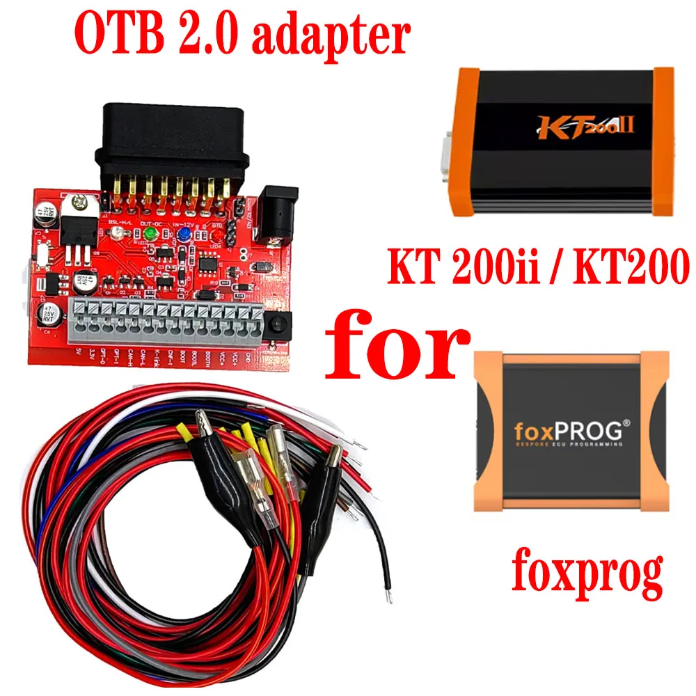 

OTB 2 0 Adapter OBD2 on Bench Adapter for KT200 KT200ii Foxprog Tag ECU Programmer Tool 3 Way BO-OT Upgrade to OTB Mode