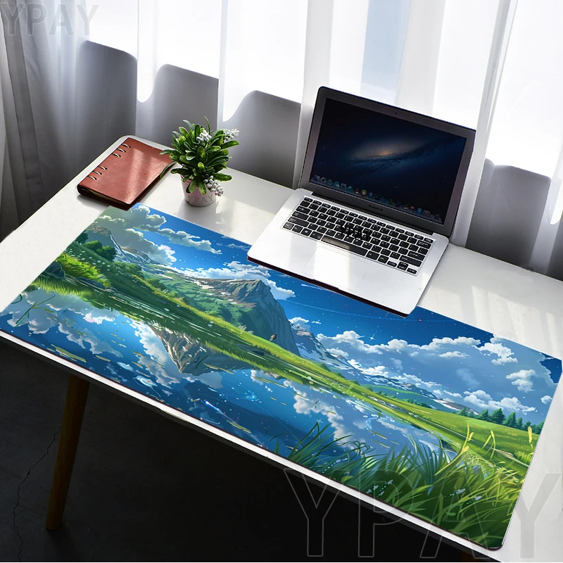 Mouse Pads Sky Landscape Table Mats Computer Mousepad Company Desk Pad Aesthetic Large Gamer Mousepads Office Mouse Mat 100x50cm