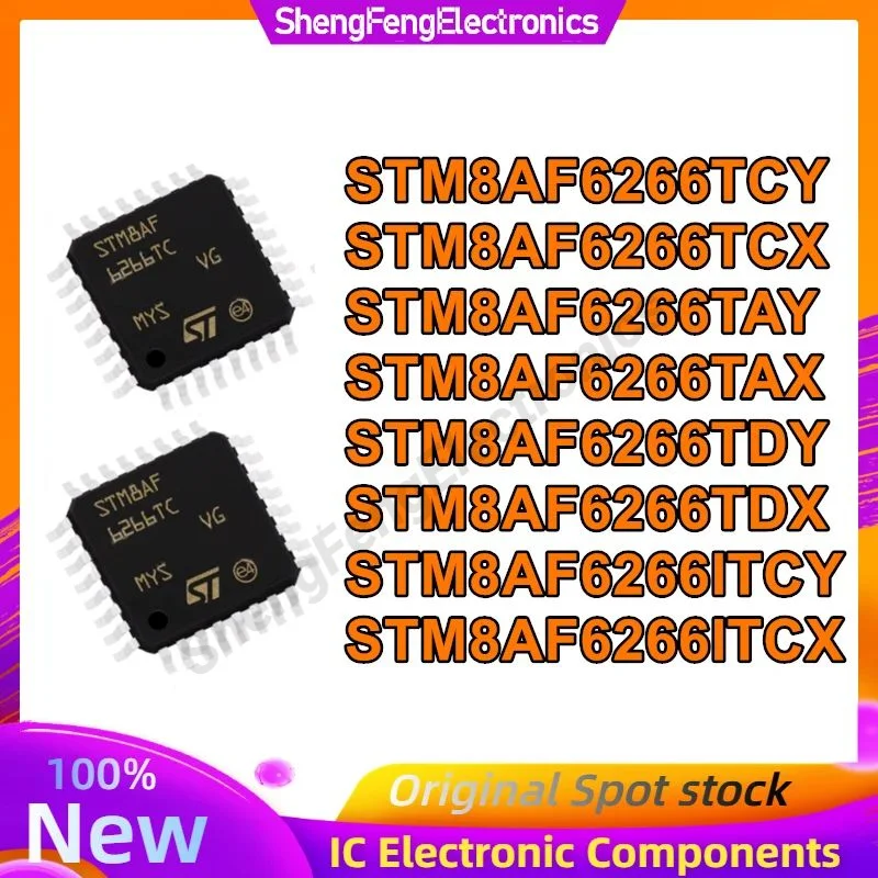 5 uds STM8AF6266TCY STM8AF6266TCX STM8AF6266TAY STM8AF6266TAX STM8AF6266TDY STM8AF6266TDX STM8AF6266ITCY STM8AF6266ITCX LQFP-32