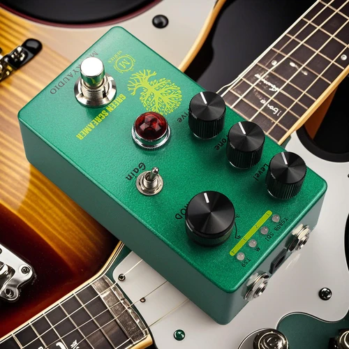 Imagen 2 del producto Pedal de efectos de guitarra amplificador de pantalla verde/booster de overdrive/overdrive interruptor de 4 modos y controles de nivel/tono/drive compactos