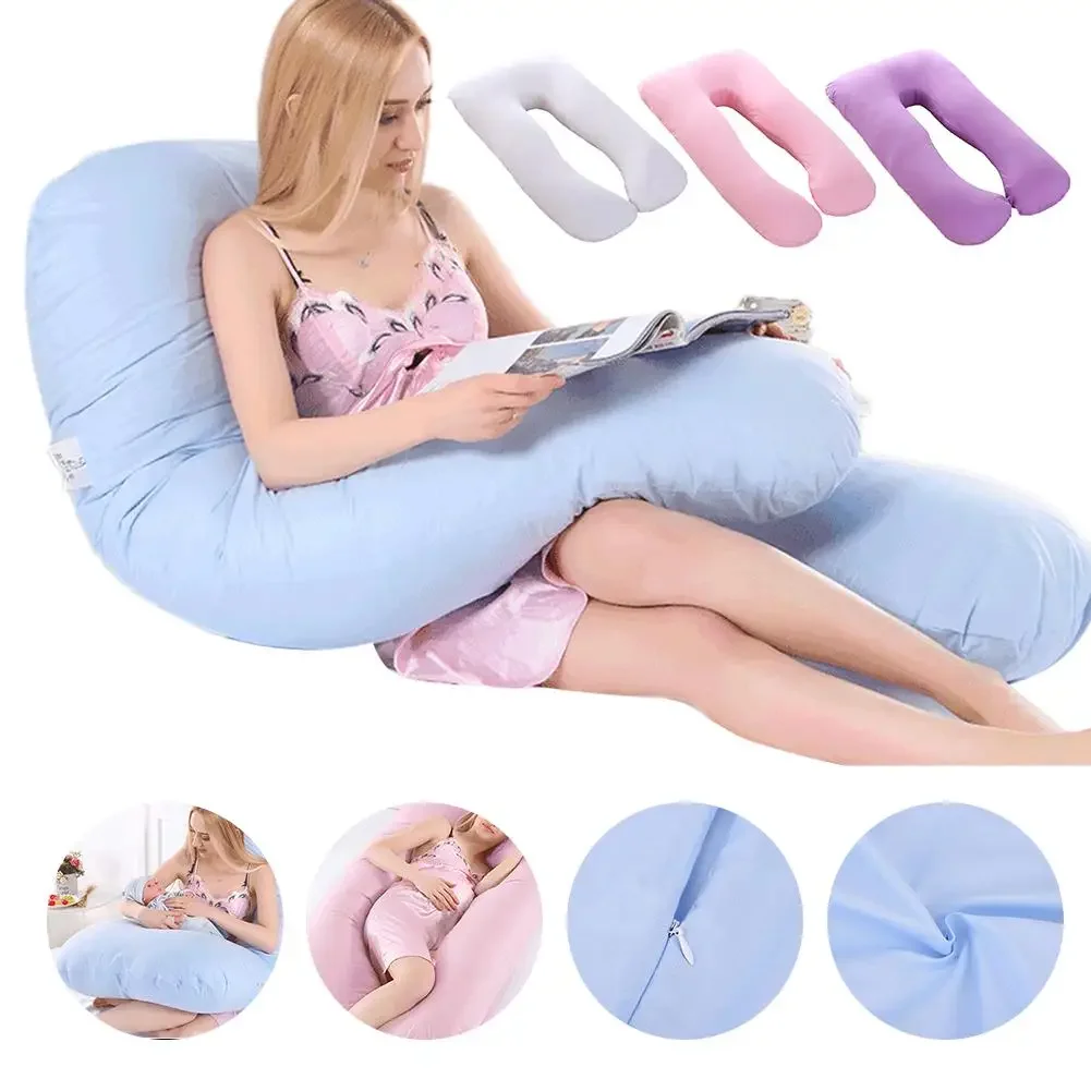 Pregnant Pillow Case For Pregnant Women Pillowcase Cover U-shaped Maternal Cushion Cover Side Sleeping Cotton 70x130cm