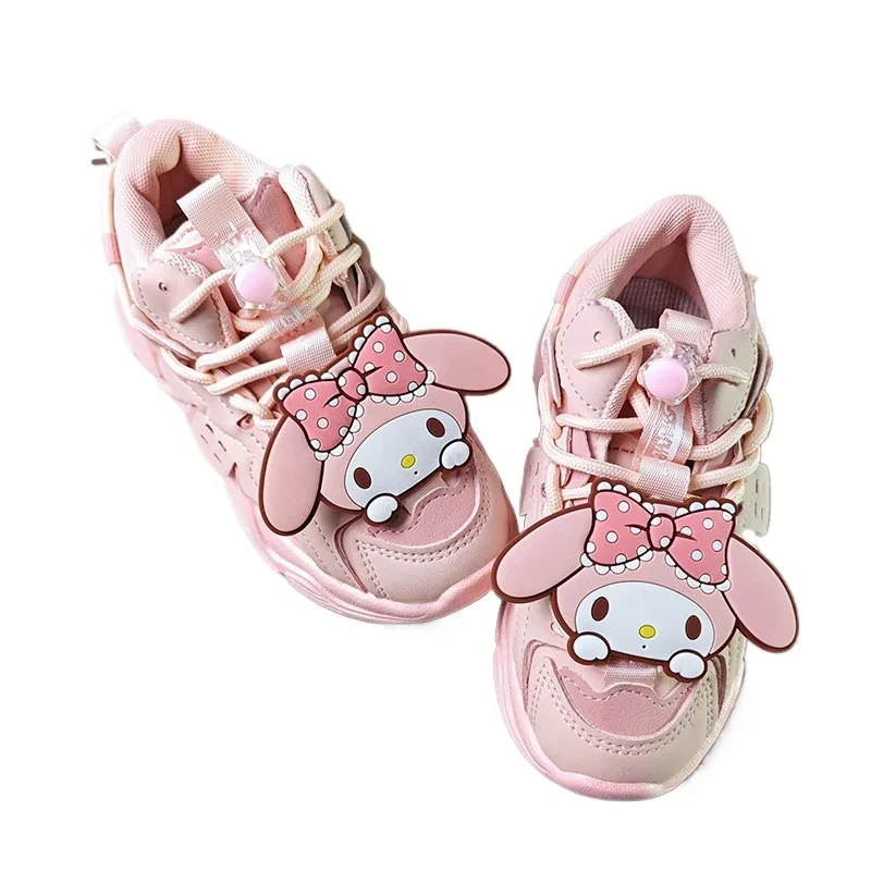 

Sweet My Melody Anime Kawaii Sanrio Children Hello kitty Ins Sports Shoes Cute Casual Soft Sneakers Fashion Gifts for Kids