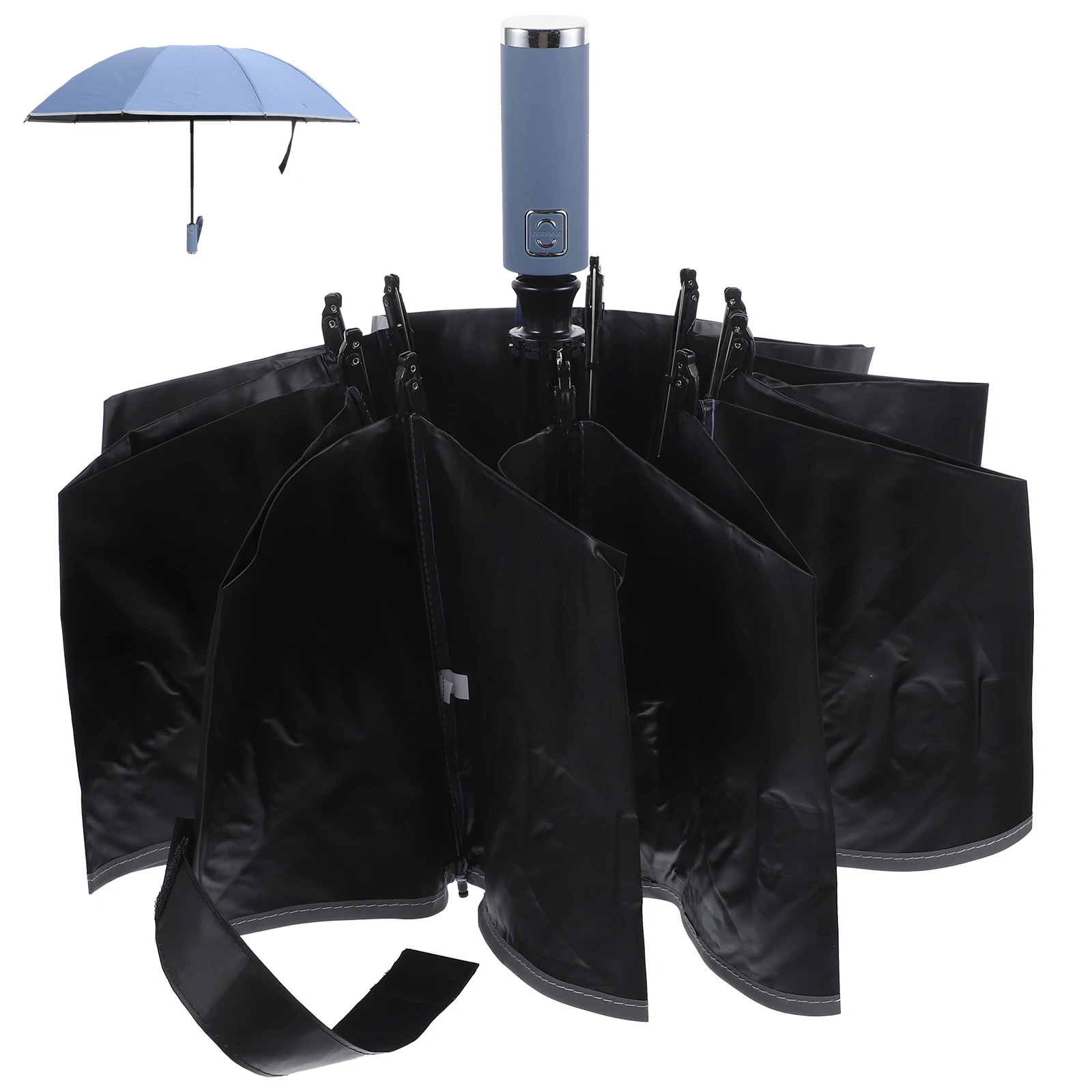 

10 Bone Reverse Folding Umbrella Sunblock UV Protection Rain Umbrellas for Parasol