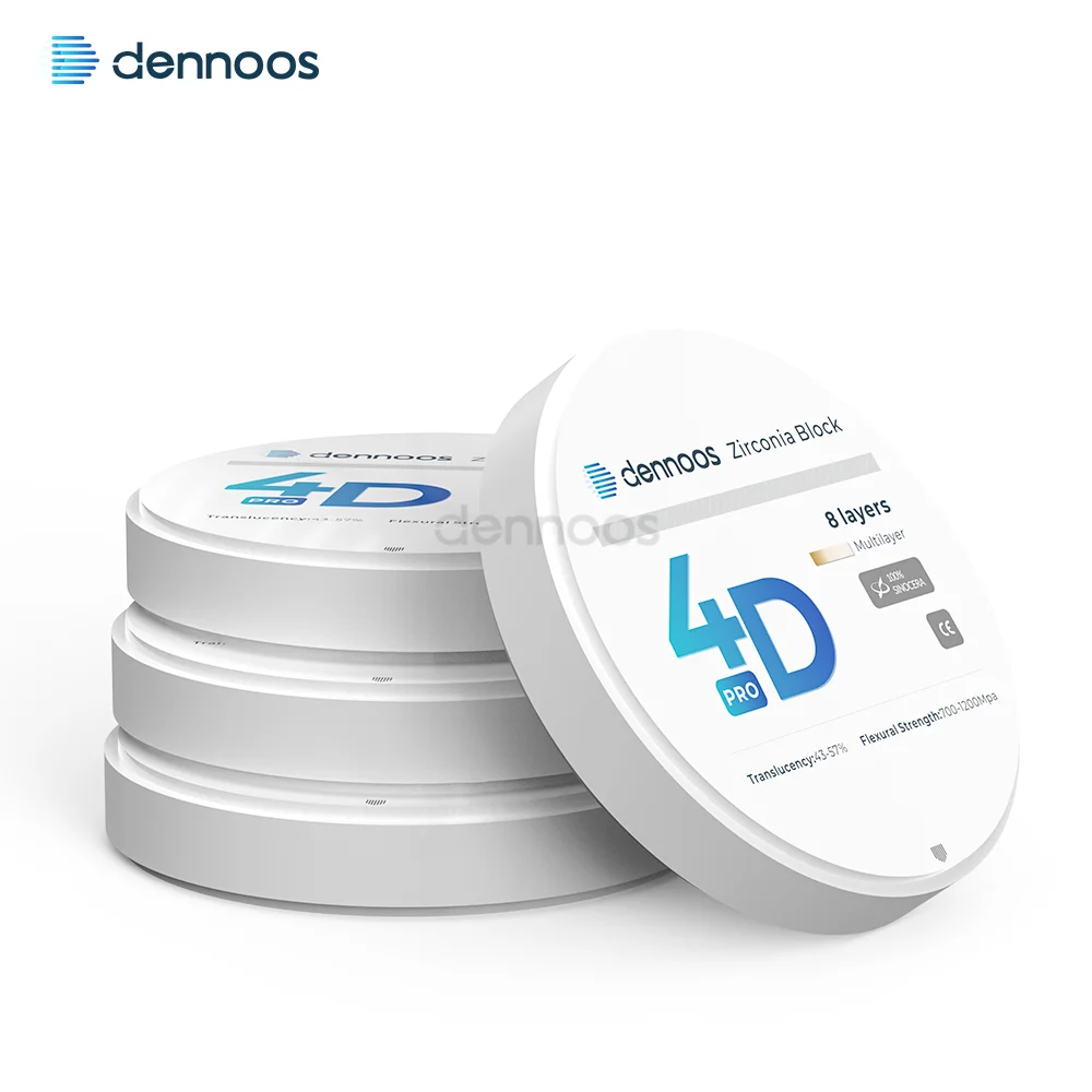 4D Pro Dental Multilayer Zirkonoxid-Block-Scheibe CAD/CAM Dental Labor Super Transluzent 98mm Bester Natürlicher Farbverlauf – Detail 12