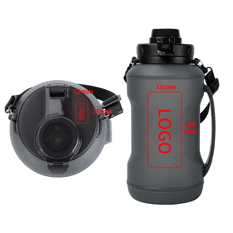 Large-Capacity Water Bottle, Silicone Straw Curly Cup, Shatterproof and High-Temperature Resistant, Sports Water Cup