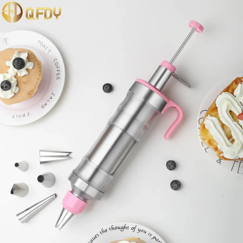 Dessert Cookies Cream Filling Injector DIY Cupcake Decorating Nozzle Frosting Making for Dessert Cake Decorating Piping Syringe