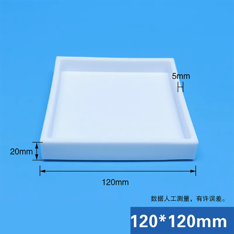 1PCS 120X120mm Petri dish PTFE PTFE evaporation dish watch dish PTFE petri dish bacterial cell culture dish