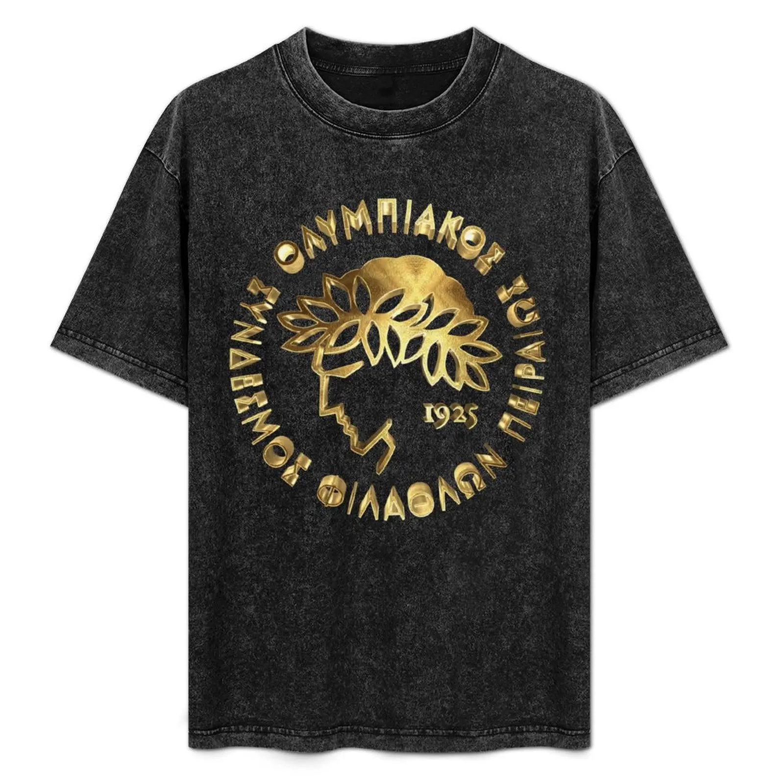 

Gold Version of Greek Football Pride Olympiacos Piraeus T-Shirt Sporty Casual Quick Dry T-Shirt