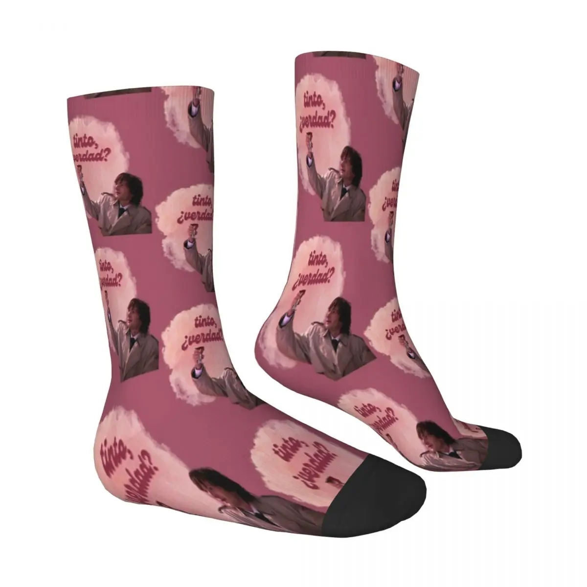 Chaussettes respirantes unisexes, rouge, droit, il n'y a personne qui vit ici, bas, tendances de la mode, cadeaux d'impression 3D