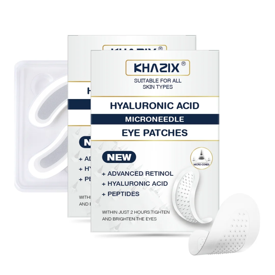 Retinol-Mikronadel-Augenpflaster mit Hyaluronsäure und straffenden Peptiden, für Stirn, Augenpartie, Krähenfüße und Lächeln, 1 Paar.