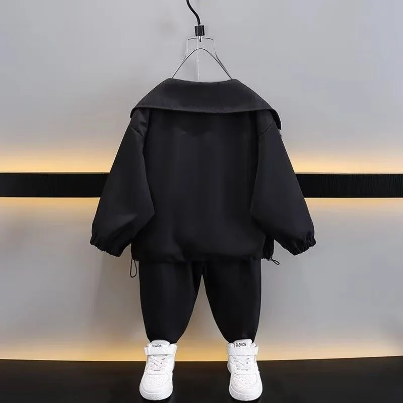 Spring and Autumn Boys' Clothing Set 2026 New Children's Casual Coat Pants Two Piece Set Kids Outfits 120-170CM