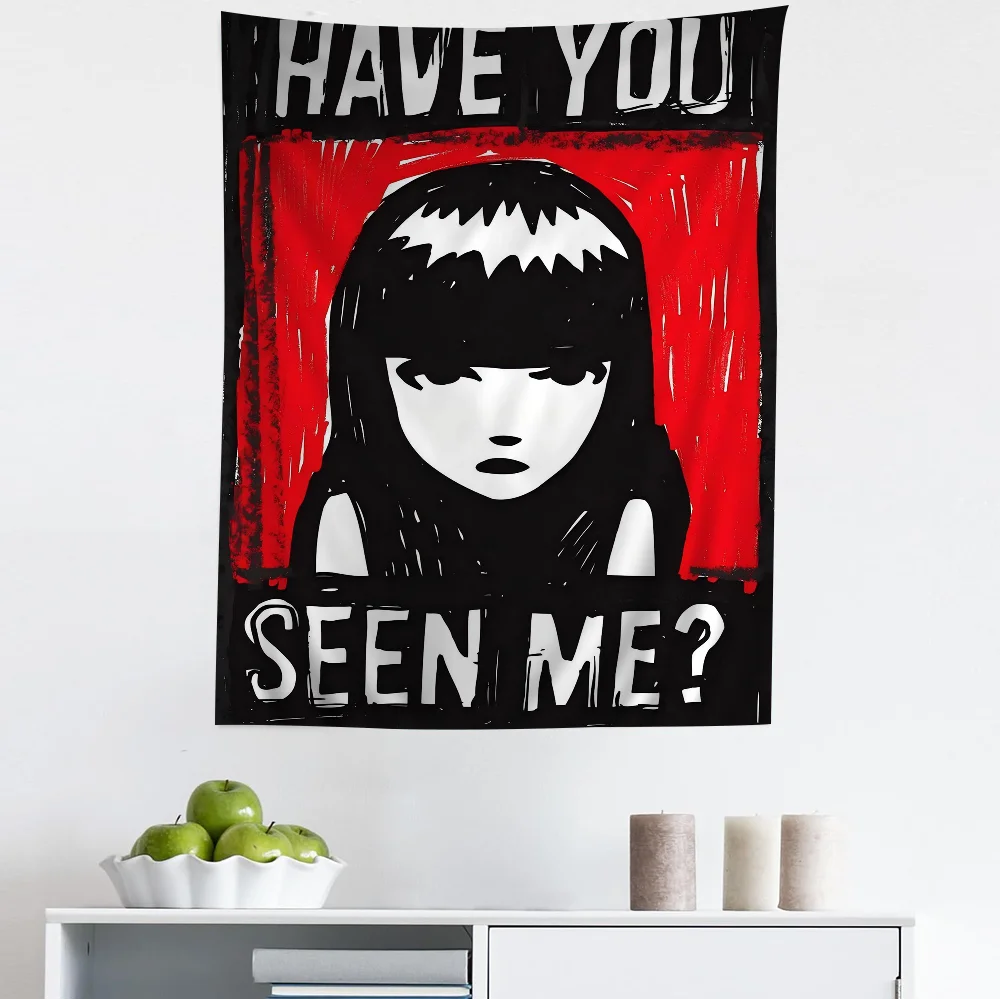Comics Emily The Strange Colorful Tapestry Wall Hanging Hippie Wall Hanging Bohemian Tapestries Mandala Wall Hanging Sheets