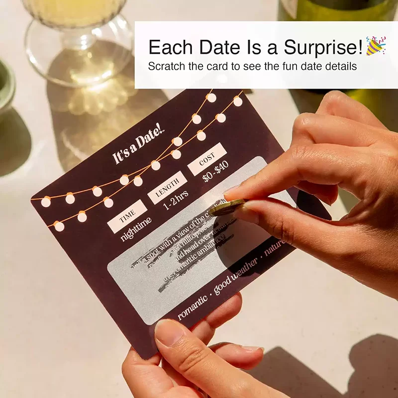 

It’s a Date! Card Game – 40 Scratch-Off Date Ideas for Couples to Reignite Their Spark