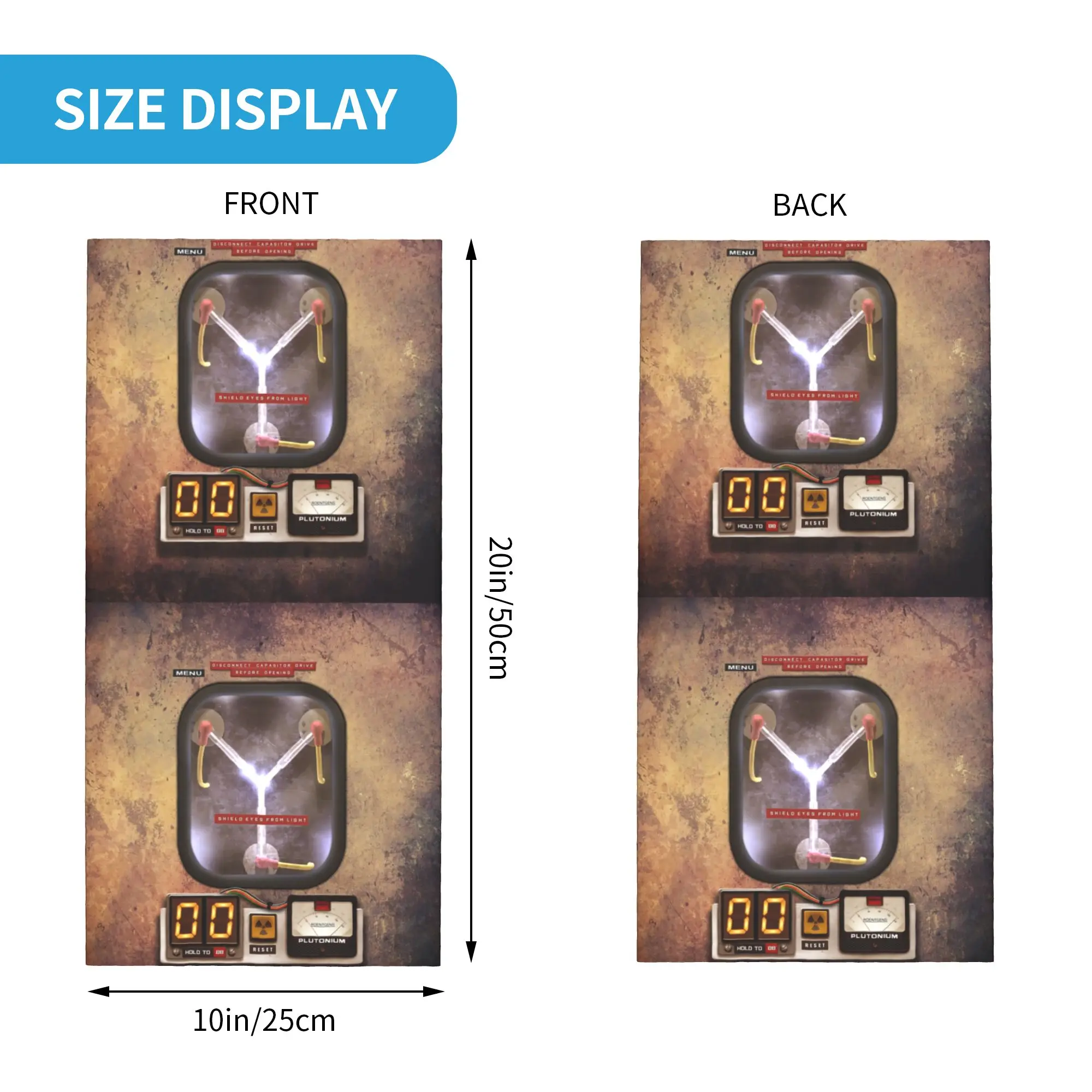 Steampunk Rustic Flux Capacitor Neck Gaiter Men Women Windproof Winter Back To The Future Bandana Scarf for Cycling